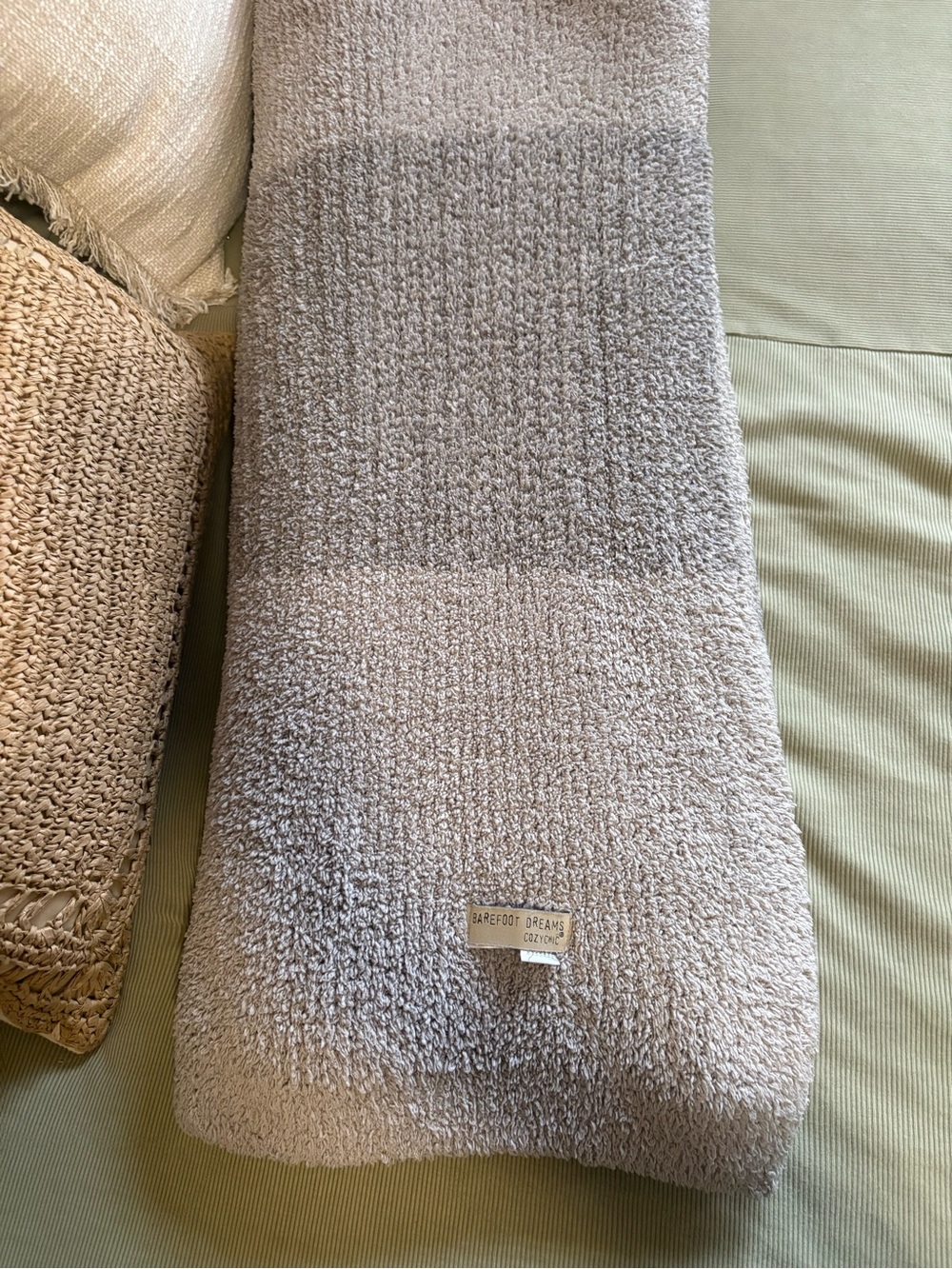 Barefoot Dreams Cozy Light Gray Throw Blanket